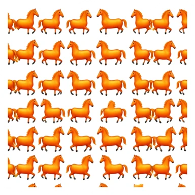 Orange horse studs sticker