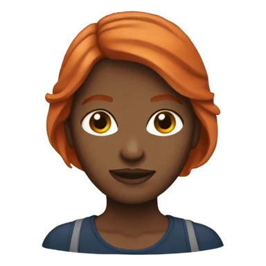 Auburn hair woman emoji sticker