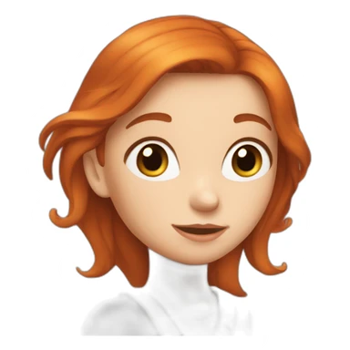 fille rousse sticker