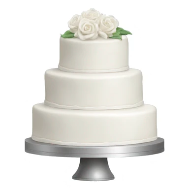 Realistic white wedding cake sticker