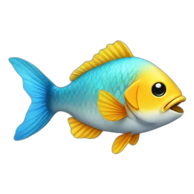 Fish in baggy sticker