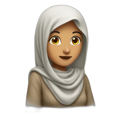 Arab woman asking sticker