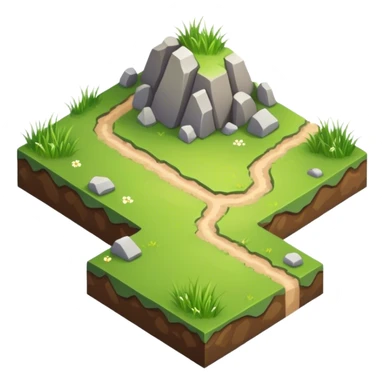 isometric terrain single land tile sticker