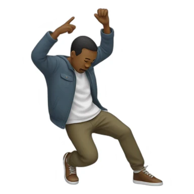 Person doing a dab sticker