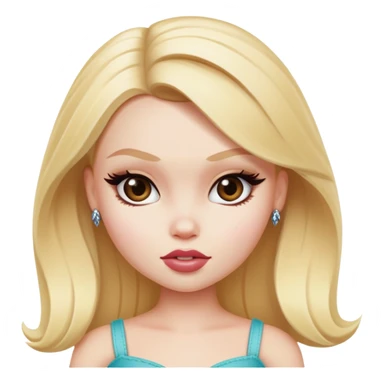 pretty bratz baddie, pale skin, blonde sticker