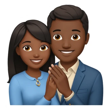 George Floyd make a proposal to a thin pale black haired girl sticker