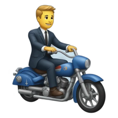 suit man ridding bluet rocket sticker