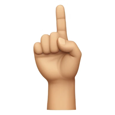 Right hand on chest, left hand raised and pointing to the sky sticker