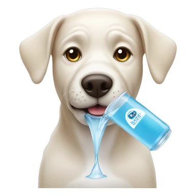 Dog drink water sticker