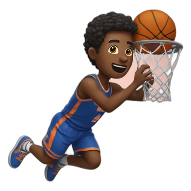A guy dunking  sticker