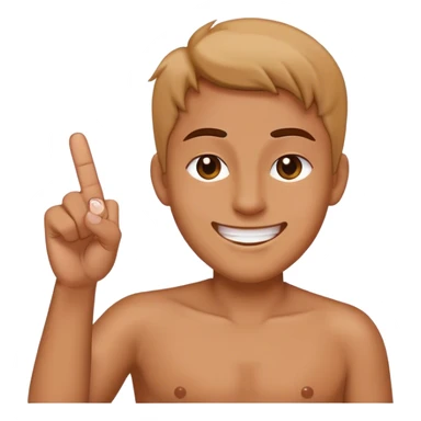 middle finger while smiling sticker