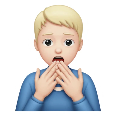 A person choking themselves with their own hands sticker