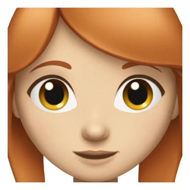 White girl with red hair and straight bags green eyes  sticker