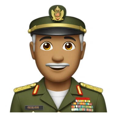 Mature man litte obess with indonesian army uniform sticker