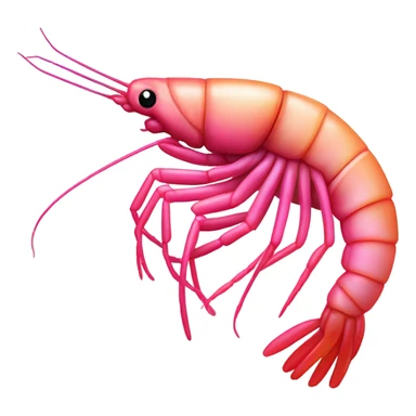 Hot pink girly shrimp sticker