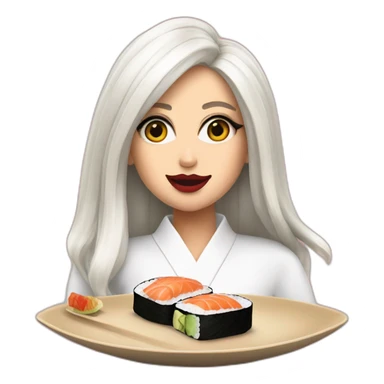 Lady gaga eat sushi sticker