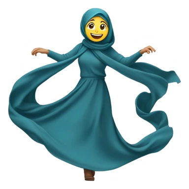 Hijabi girl spiraling sticker