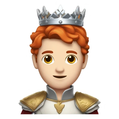PRINCE WITH WHITE SKIN, RED HAIR, WITH A PRINCE'S CROWN, WITH A PRINCE'S MEDIEVAL CLOTHES sticker