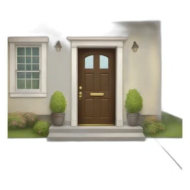 An open house door sticker