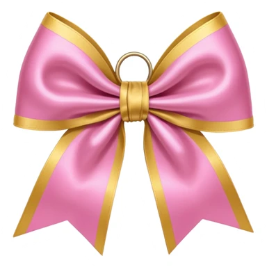 Pink and gold cheer bow sticker
