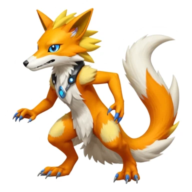 Ratchet-Lombax-Vernid-Renamon-Sergal-fusion, full body  sticker