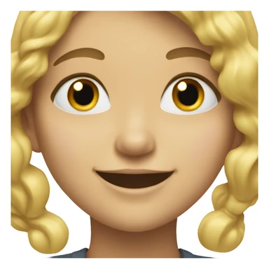 smiling girl with blonde hair sticker