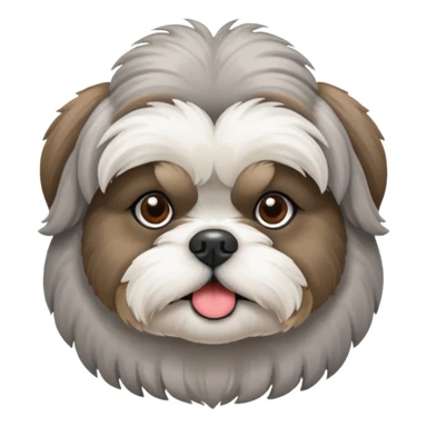A gray shih tzu dog sticker