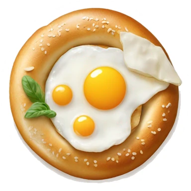Bagel with egg and cottage ceese sticker