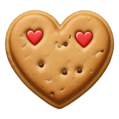cookie heart shape woth glaze sticker
