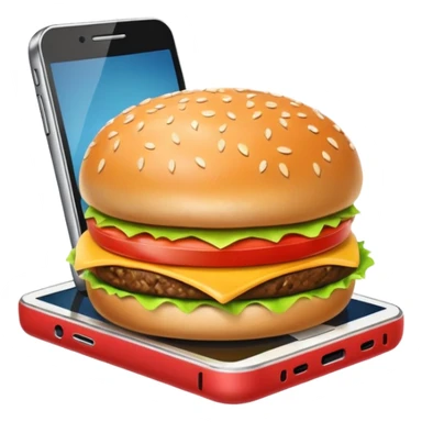 hamburguer in a phone sticker