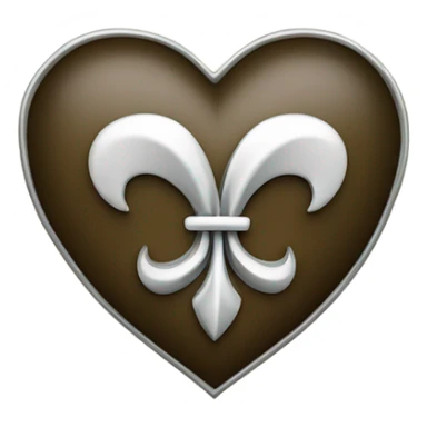 Fleur de lis inside of a heart with Bob wire around it sticker