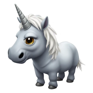 Unicorn wearing rhinoceros mask sticker
