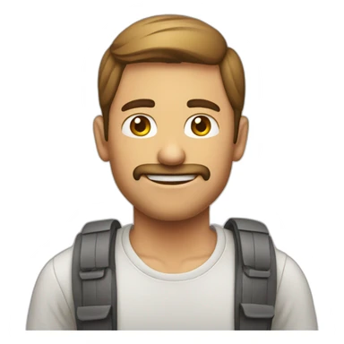 Hombre haciendo culturismo sticker