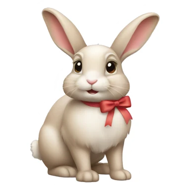 Bunny rabbit with bow sticker