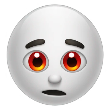 pickelball with energetic red Eyes sticker