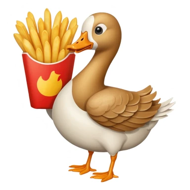 GOOSE HOLDING FRENCH FRIES sticker