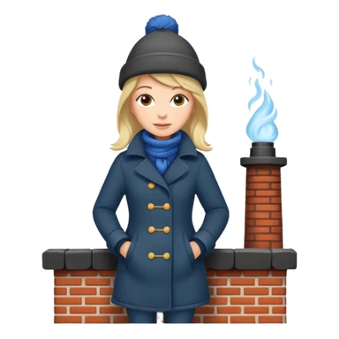 Female on a chimney sticker