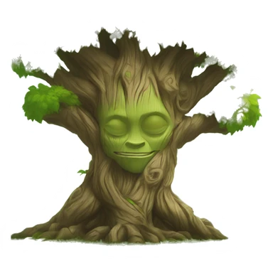 world of warcraft groot tree of life cartoon sticker