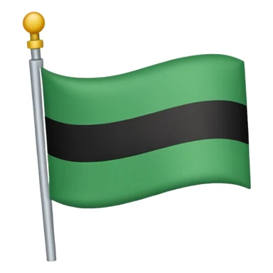 I want a flag as a emoji its made by three colours white green and black sticker