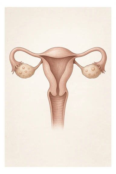 riserva ovarica bassa immagine realistica sticker