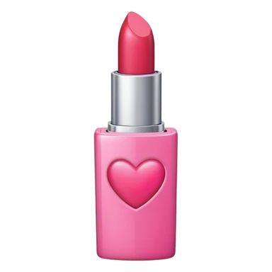 lipstick pink + heart sticker