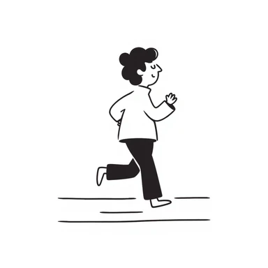 A person running on a track, viewed from behind sticker