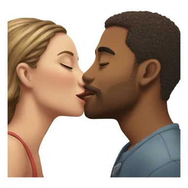 Kiss on cheek sticker