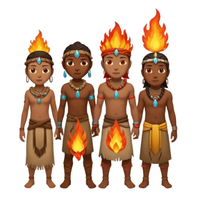 elemental tribal people sticker