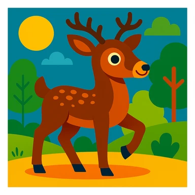 Deer sticker