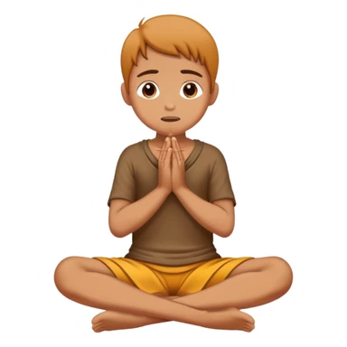  on their knees begging with hands clasped together and pleading expression sticker