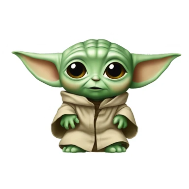BABY YODA SHOWING SLIDES sticker