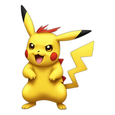 Pikachu fusionner avec Dracofeu X sticker