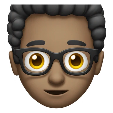 Glasses and raised eyebrows sticker