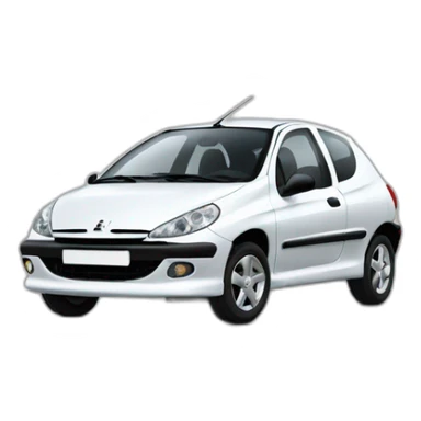 Car driving a Peugeot 206 sticker
